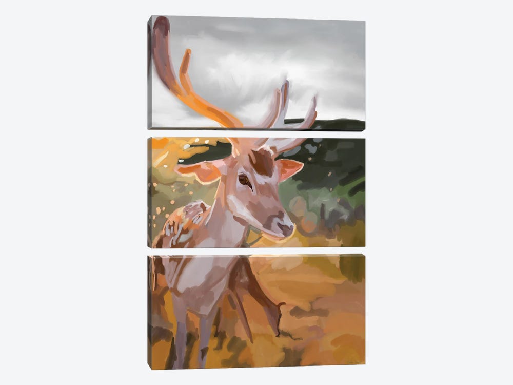 Deer by Amelia Noyes 3-piece Canvas Art Print