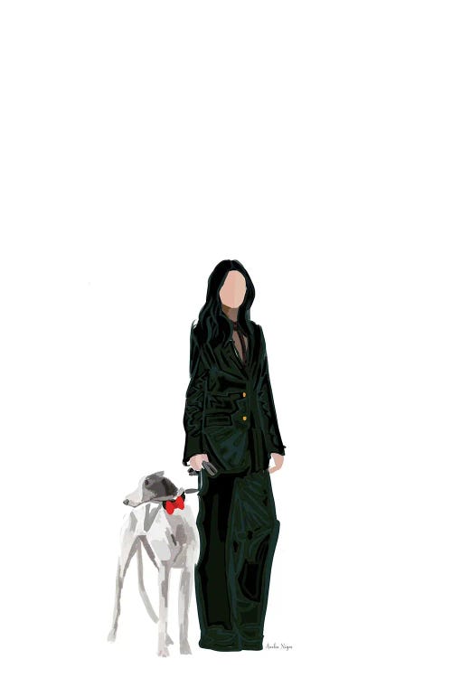 Fashion Girl And Dog