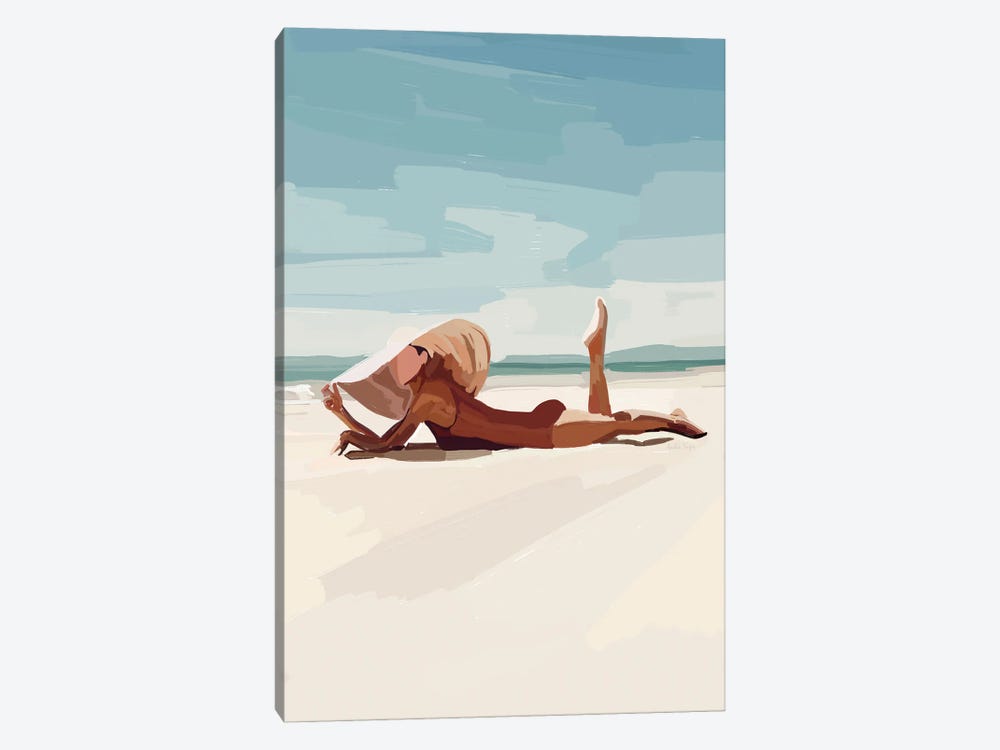 Beach Babe And Hat by Amelia Noyes 1-piece Canvas Artwork