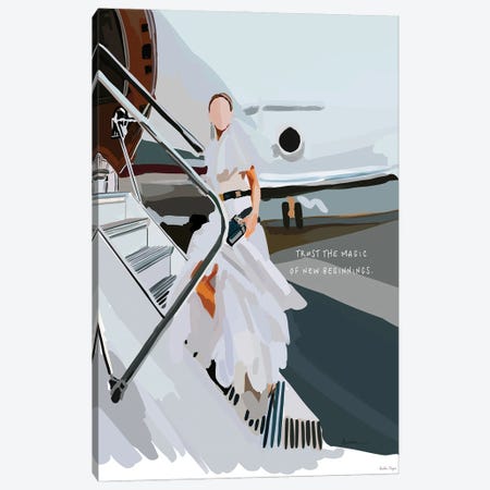 Fashion Plane Canvas Print #NOY41} by Amelia Noyes Canvas Art Print