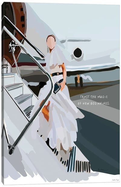 Fashion Plane Canvas Art Print - Amelia Noyes