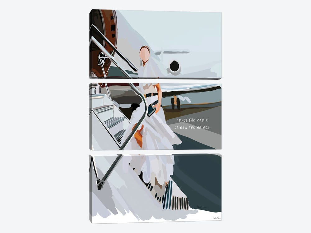Fashion Plane by Amelia Noyes 3-piece Canvas Artwork
