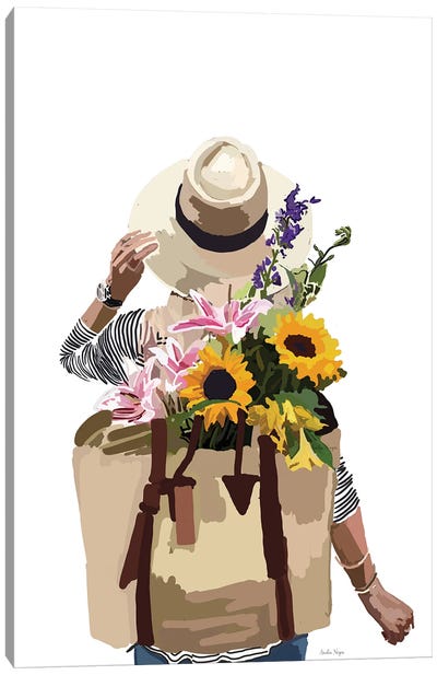Flower Backpack Canvas Art Print - Amelia Noyes