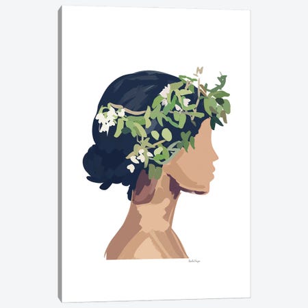 Flower Crown Canvas Print #NOY47} by Amelia Noyes Canvas Wall Art