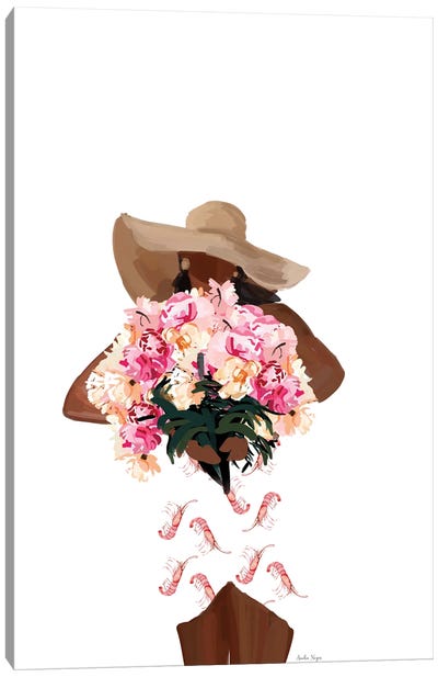 Flower Fashionista Canvas Art Print - Amelia Noyes
