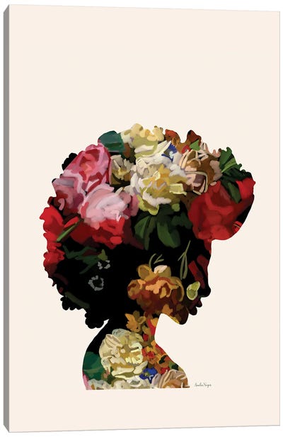 Flower Head II Canvas Art Print - Minimalist Flowers
