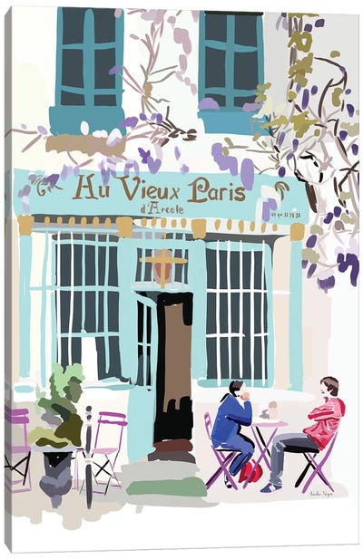 French Cafe Canvas Art Print - Cafe Art