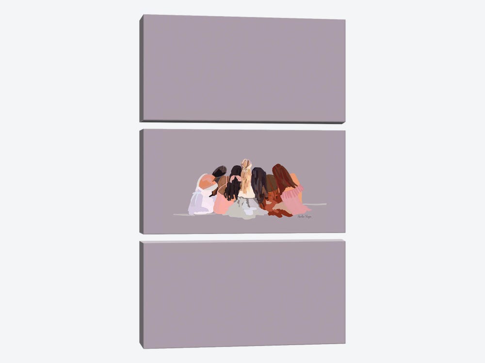 Friends Sitting by Amelia Noyes 3-piece Canvas Artwork