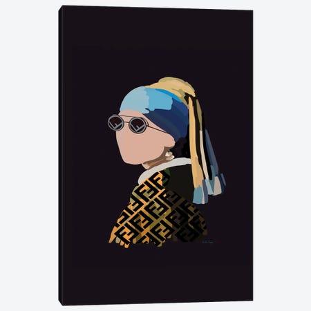 Girl With The Fendi Pearl Earring Canvas Print #NOY59} by Amelia Noyes Canvas Art