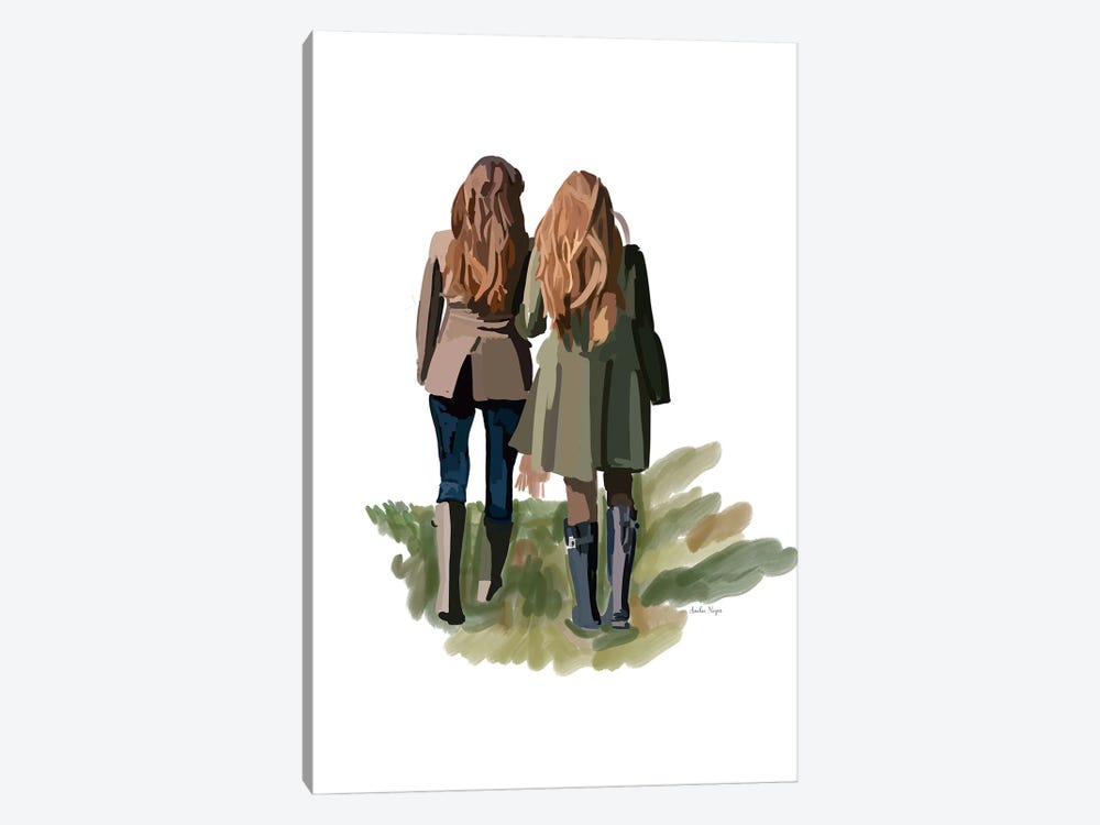 Girls Walking by Amelia Noyes 1-piece Canvas Artwork