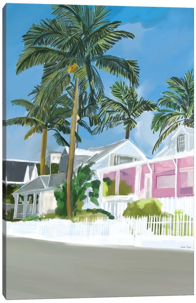 Palmtree Overlook Canvas Art Print - Amelia Noyes