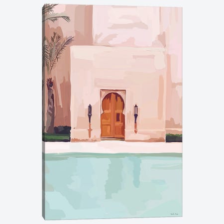 Pink Hotel Canvas Print #NOY84} by Amelia Noyes Canvas Artwork