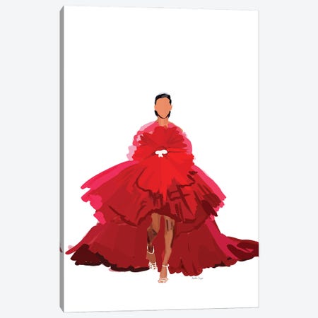 Red Fashion Moment Canvas Print #NOY88} by Amelia Noyes Canvas Art Print