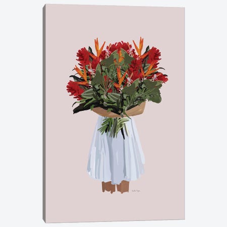 Red Flowers Canvas Print #NOY89} by Amelia Noyes Canvas Print