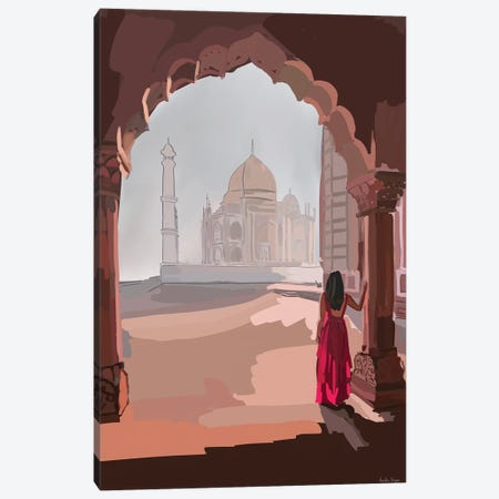 Taj Mahal Canvas Print #NOY99} by Amelia Noyes Canvas Art