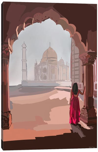 Taj Mahal Canvas Art Print - Wonders of the World