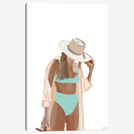 Beach Hat Tan Canvas Print #NOY9} by Amelia Noyes Canvas Print