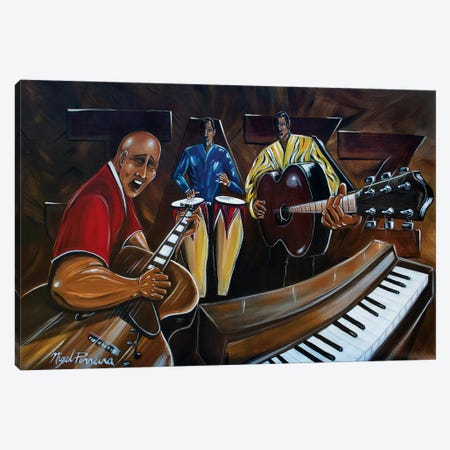 Jazz Band Canvas Print #NPE14} by Nigel Perreira Canvas Artwork