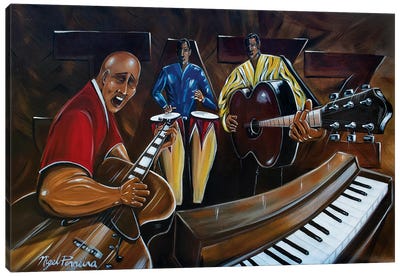 Jazz Band Canvas Art Print - Nigel Perreira