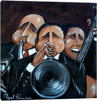 Jazz Trio Canvas Art Print - Nigel Perreira