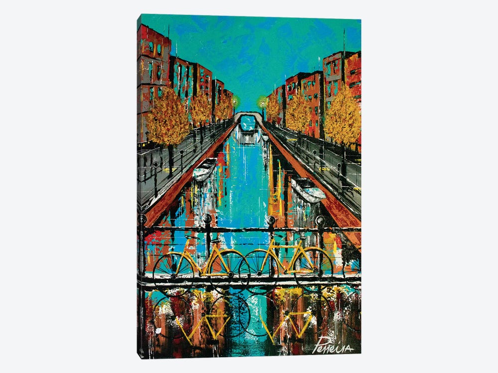 Colorful Canal by Nigel Perreira 1-piece Canvas Artwork