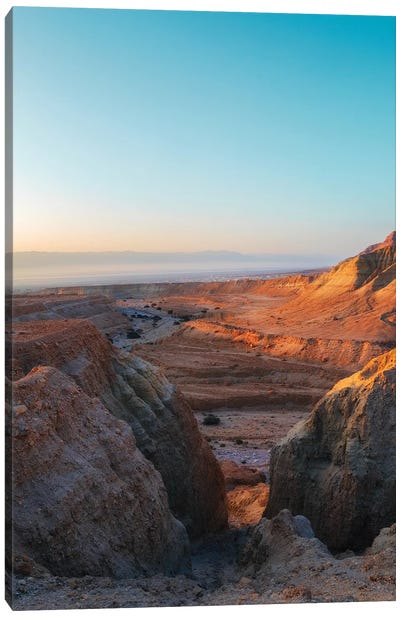First Light Over Desert Canvas Art Print - Nirs Photography