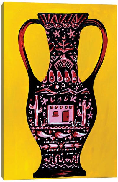 Wild West Pueblo Vase Canvas Art Print - Nicoleta Paints