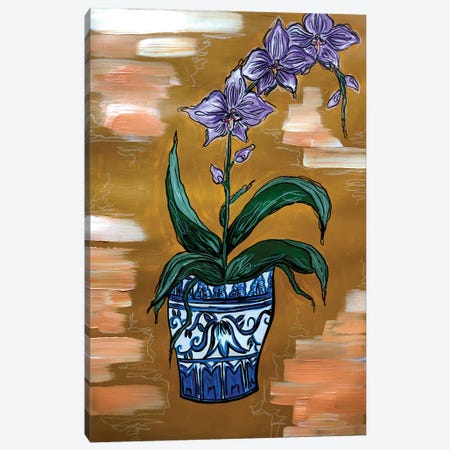Orchids Canvas Print #NPN19} by Nicoleta Paints Canvas Wall Art