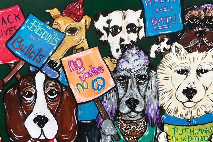 Protest Pups by Nicoleta Paints wall art