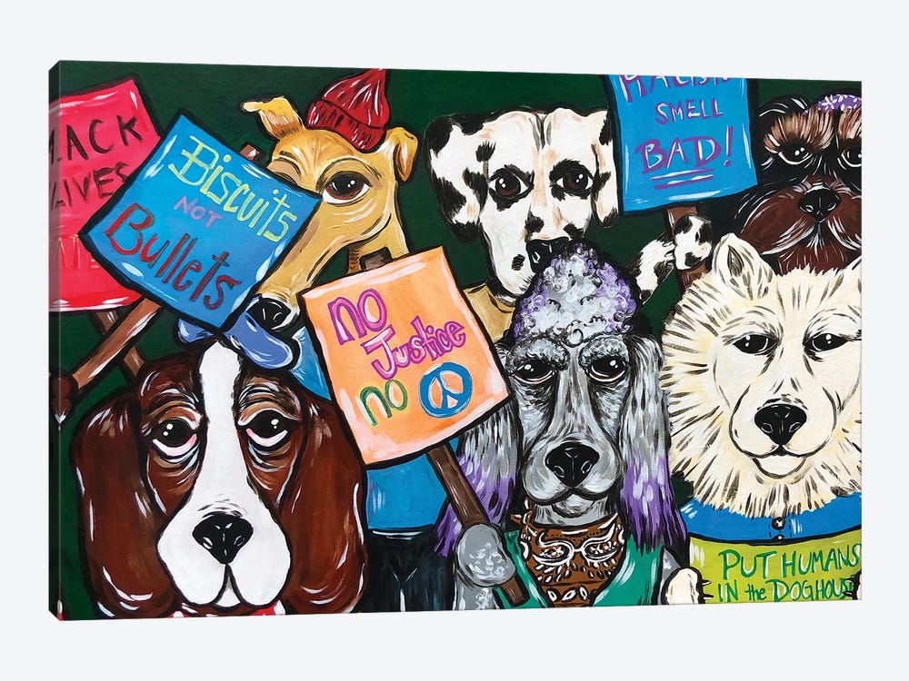 Protest Pups by Nicoleta Paints 1-piece Canvas Art