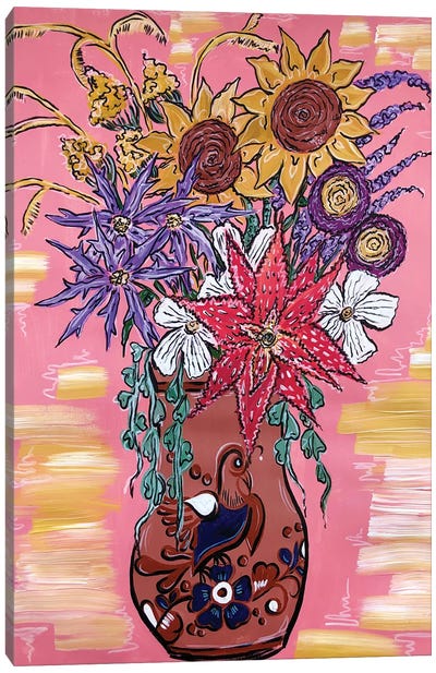 Wild West Flower Cluster Canvas Art Print - Nicoleta Paints