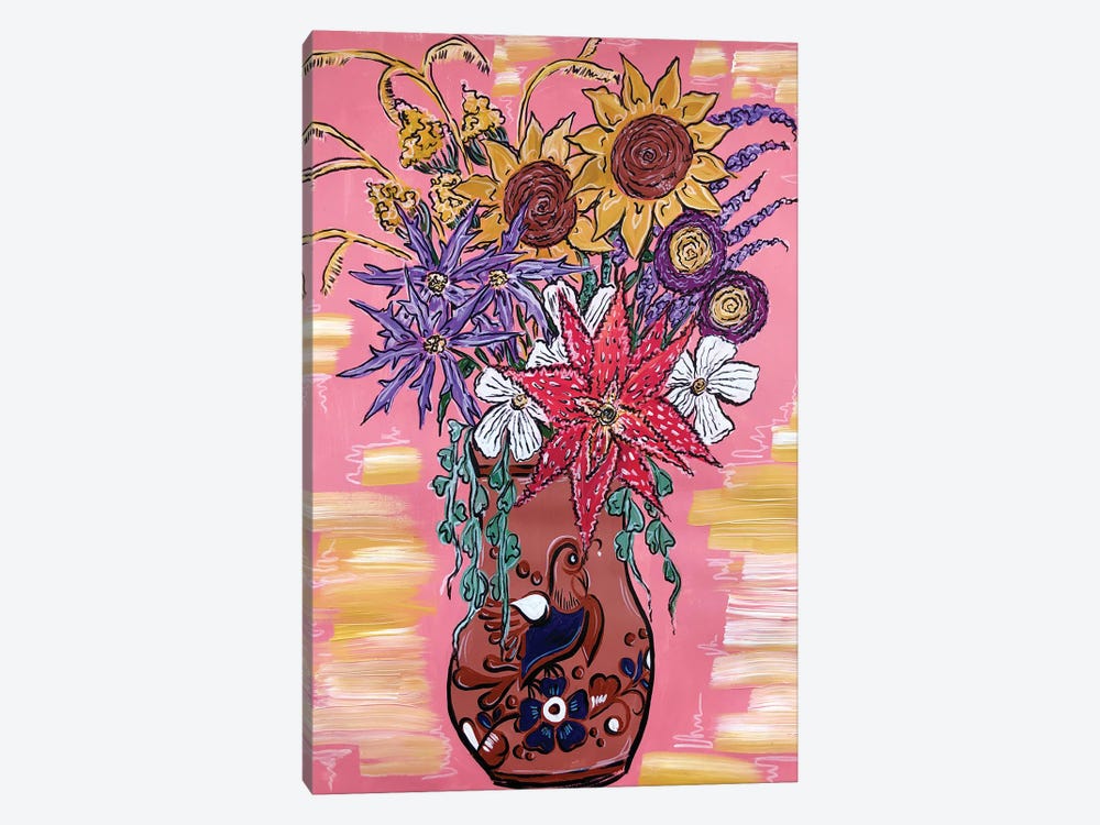 Wild West Flower Cluster by Nicoleta Paints 1-piece Canvas Print