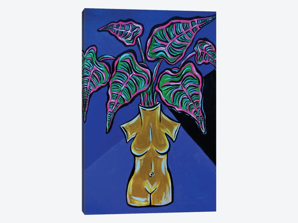 Body Vase Mustard by Nicoleta Paints 1-piece Art Print