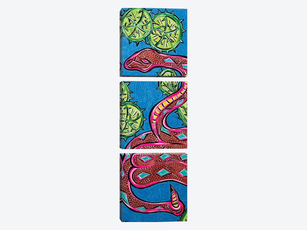 Rattlesnake Blue by Nicoleta Paints 3-piece Art Print