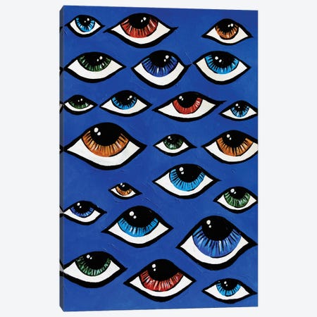 All Seeing Eyes Canvas Print #NPN36} by Nicoleta Paints Art Print