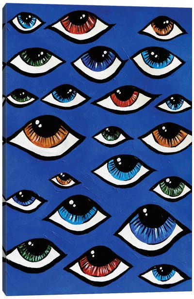 All Seeing Eyes Canvas Art Print - Nicoleta Paints