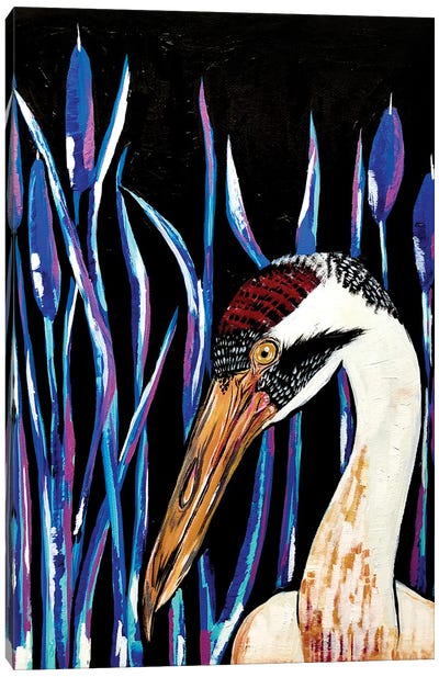 Crane Canvas Art Print - Nicoleta Paints