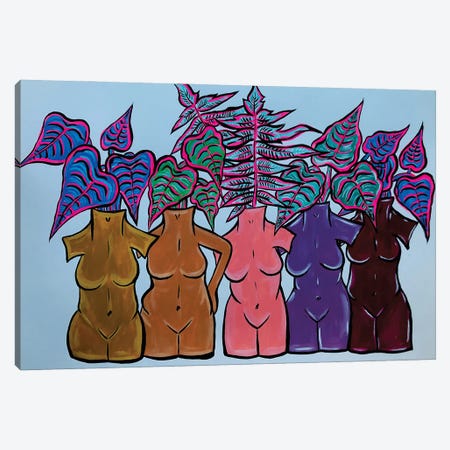 Body Positive Vase Ladies Canvas Print #NPN40} by Nicoleta Paints Canvas Print