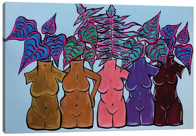 Body Positive Vase Ladies Canvas Art Print - Nicoleta Paints