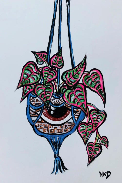 Hanging Eye Vase by Nicoleta Paints wall art