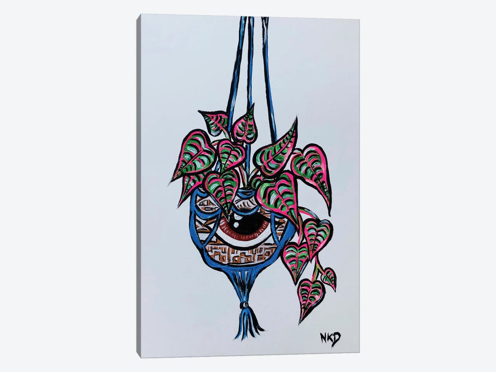 Hanging Eye Vase by Nicoleta Paints 1-piece Canvas Art Print