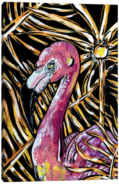 Flamingo Canvas Art Print - Nicoleta Paints