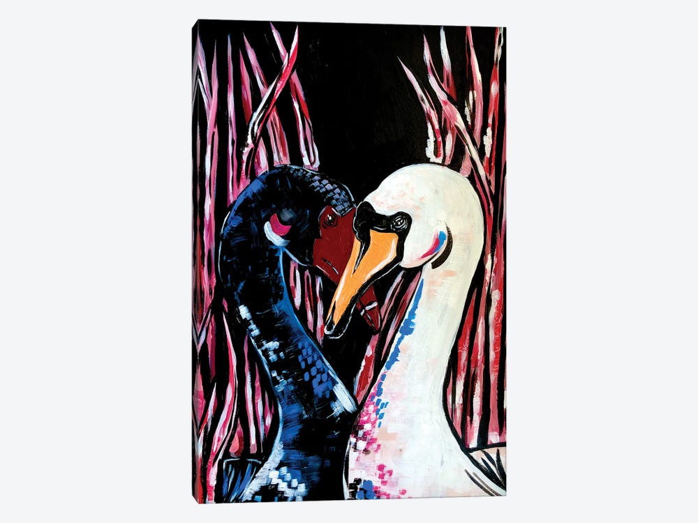 Swans In Love by Nicoleta Paints 1-piece Art Print