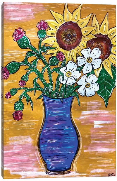 Desert Blooms Canvas Art Print - Nicoleta Paints