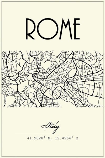 Rome Maps: Rome City Map by Nordic Print Studio