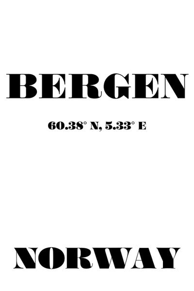 Bergen: Bergen - Coordinates by Nordic Print Studio
