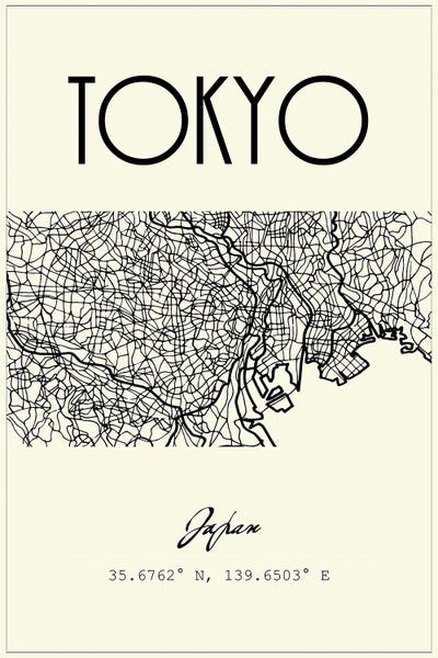 Tokyo: Tokyo City Map by Nordic Print Studio