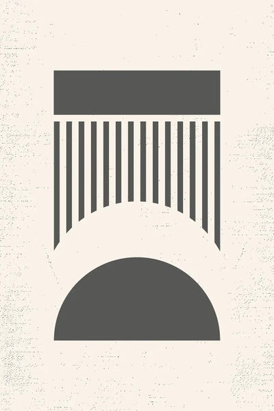 Mid Century Modern Geometry V by Nordic Print Studio framed canvas print