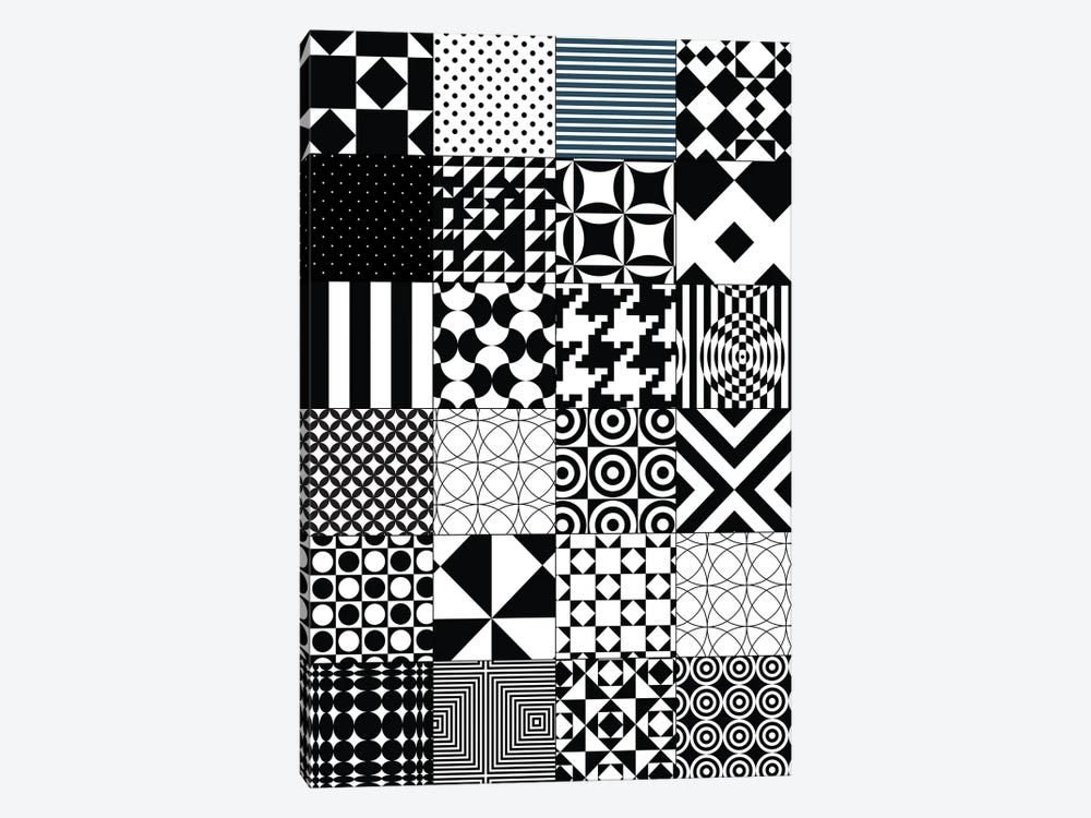 Abstract Quilt Pattern by Nordic Print Studio 1-piece Canvas Wall Art