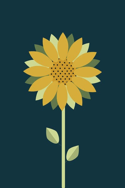 Modern Minimalist Scandinavian Folk Teal